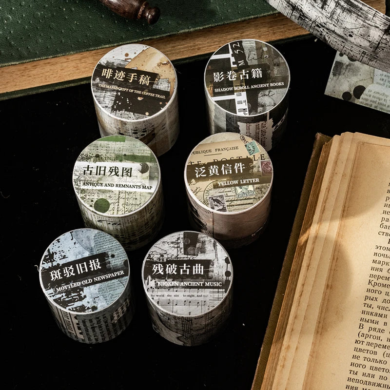 JIANQI 50mm*2m PET Tapes Mottled and blurred DIY Scrapbook Decor Photo Album Collage Junk Journal Materials Aesthetics Stickers