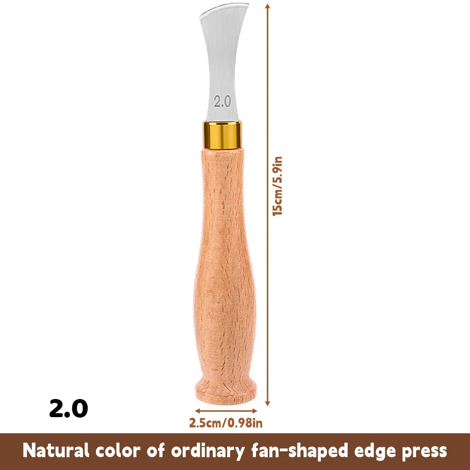 Zxiixz 1Pcs Leather Edge Crimper Shallow Slot Edge Linear Edge Device Edge Creaser Stainless Steel Leather Crimoping Tool