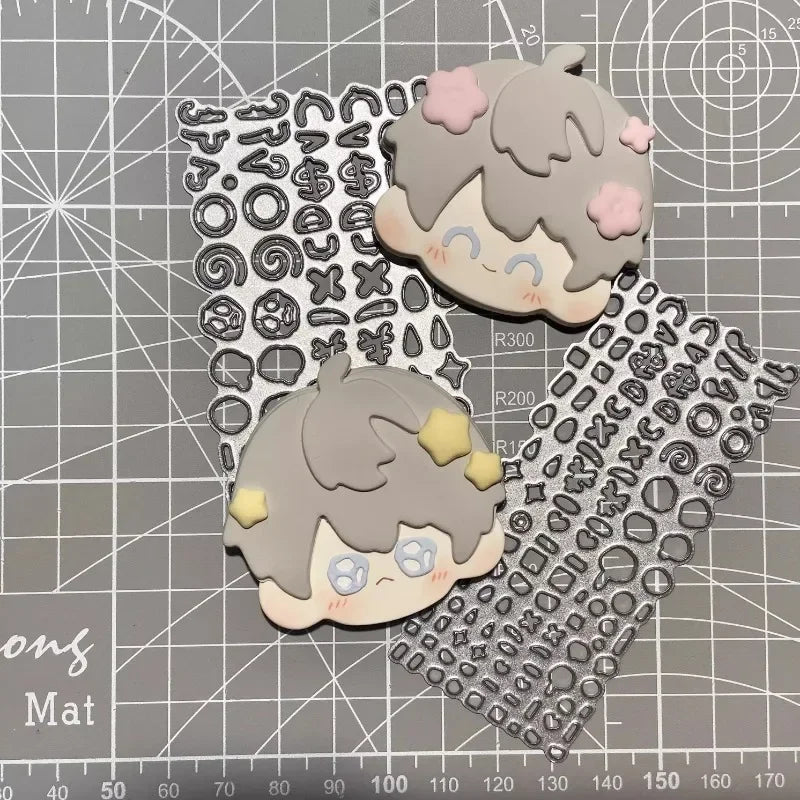 Ultra Light Clay Q Version Cartoon Doll Eye Shape Cutting Mold DIY Polymer Clay Animation Character Circle Star Eye Making Tool