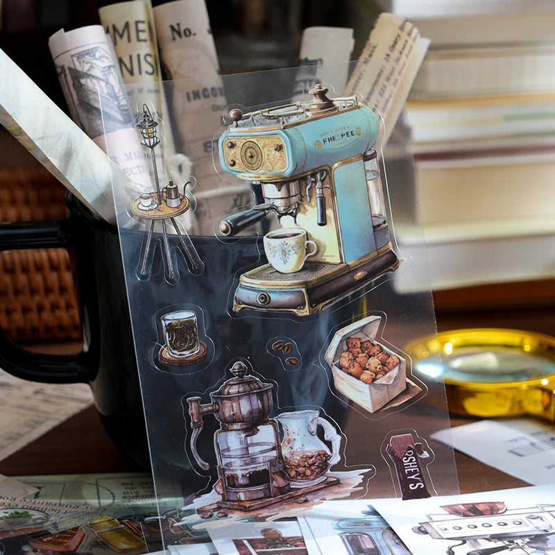 JIANQI 54pcs Wind Is Coming series Decoration material sticker Diary Album Scrapbooking material sticker Junk Journal Supplies