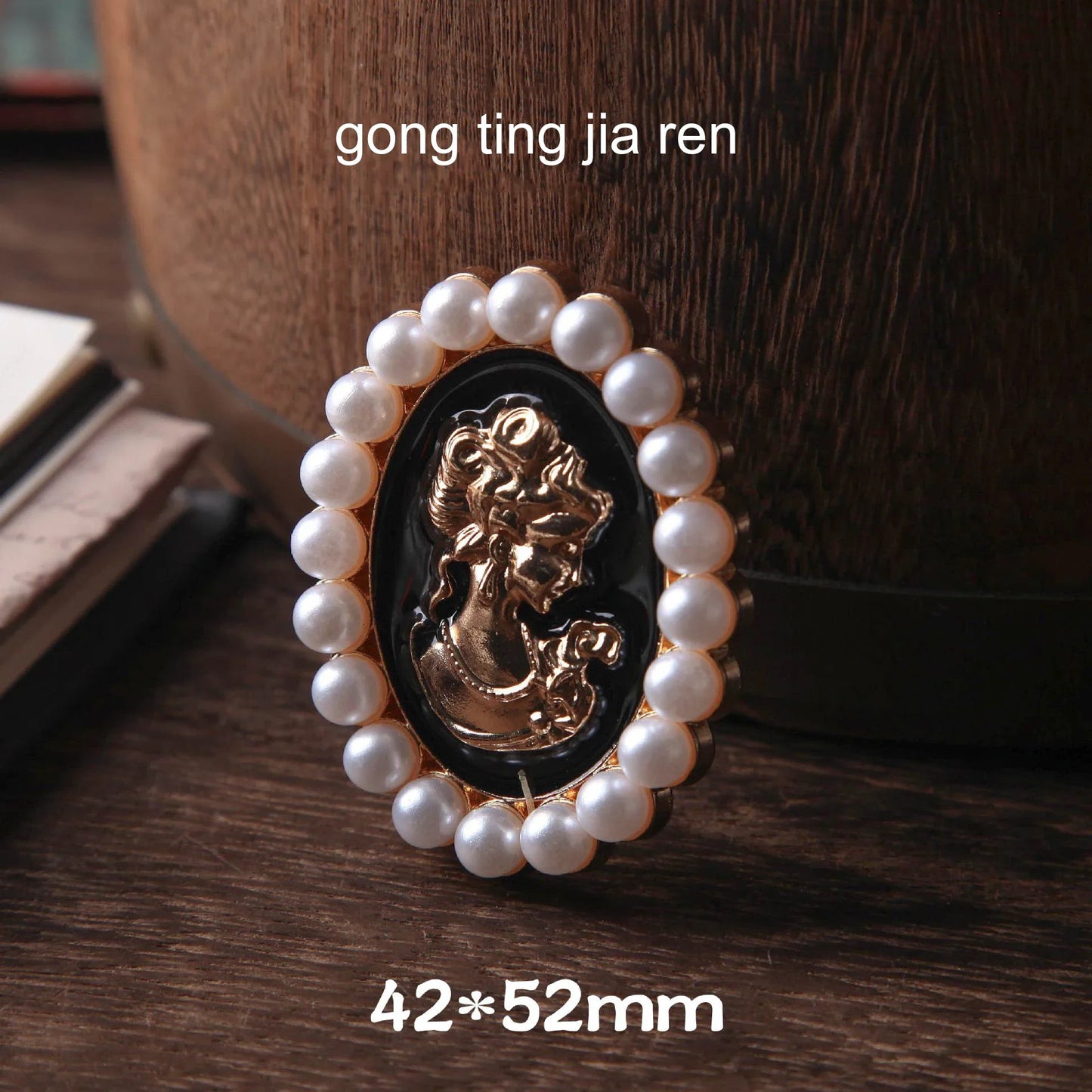 JIANWU Camellia Beauty Series Vintage Pearl Flower Landscaping Material Metal Clip Creative DIY Journal Stationery