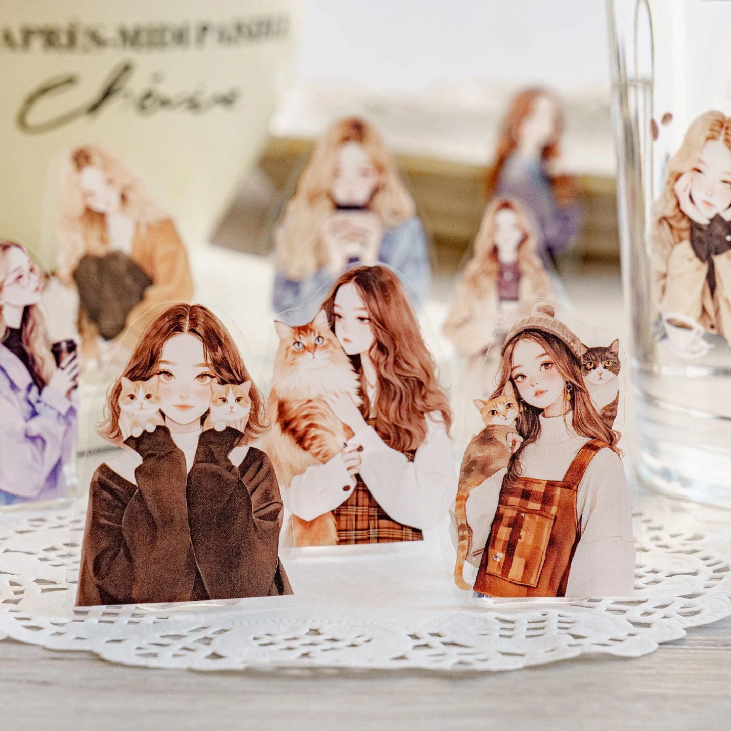 JIANQI 5cm*2m Girl's Daily Life Tapes Decor Junk Journal DIY Scrapbooking School Supplies Collage Stationery Tapes