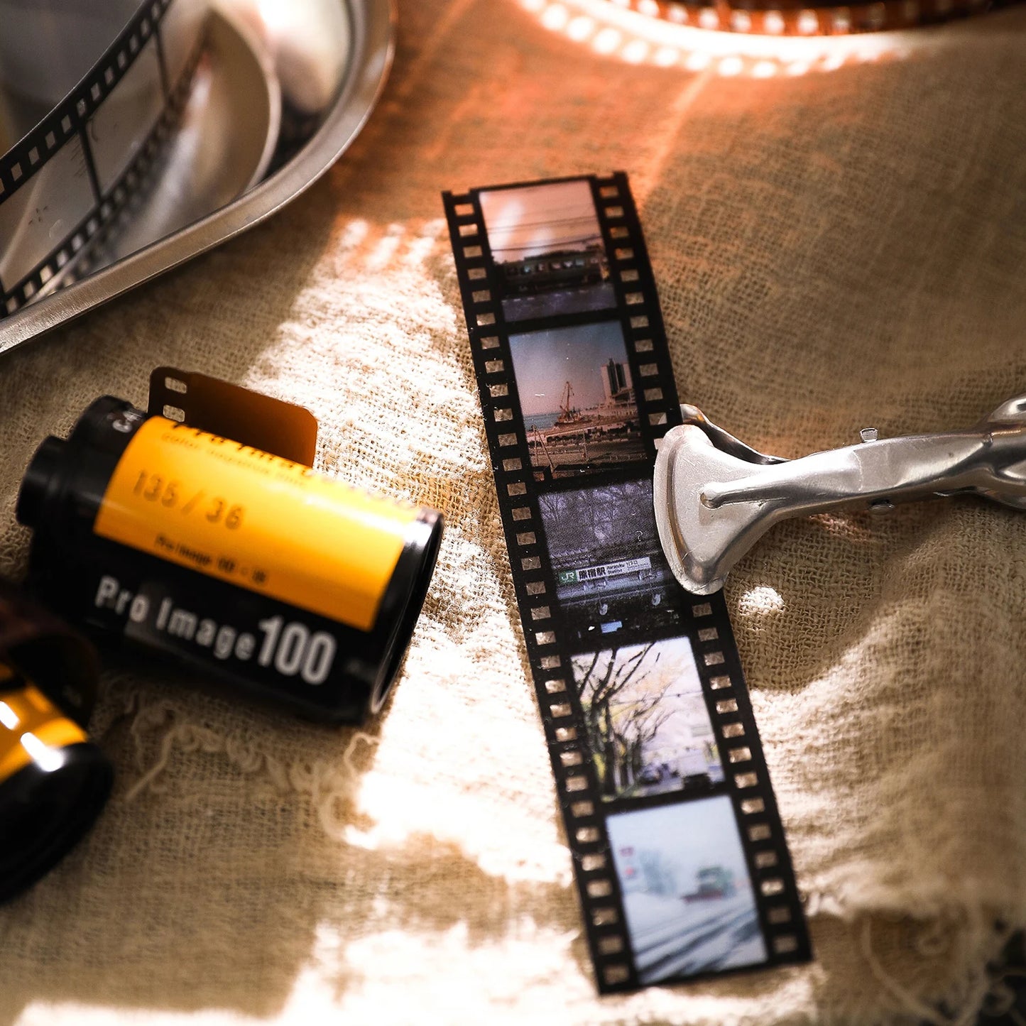 JIANQI 25mm*2m Retro Film Theme PET Tapes DIY Scrapbooking Collage Stationery Decor Journalling Materials Ins Adhesive Tapes