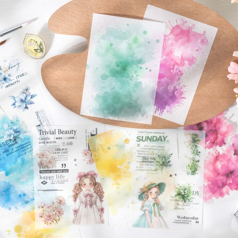 JIANQI 20 sheet PET Stickers book Cute Girl Creative Decorative handmade Scrapbooking Material Diary Album Craft Supplies