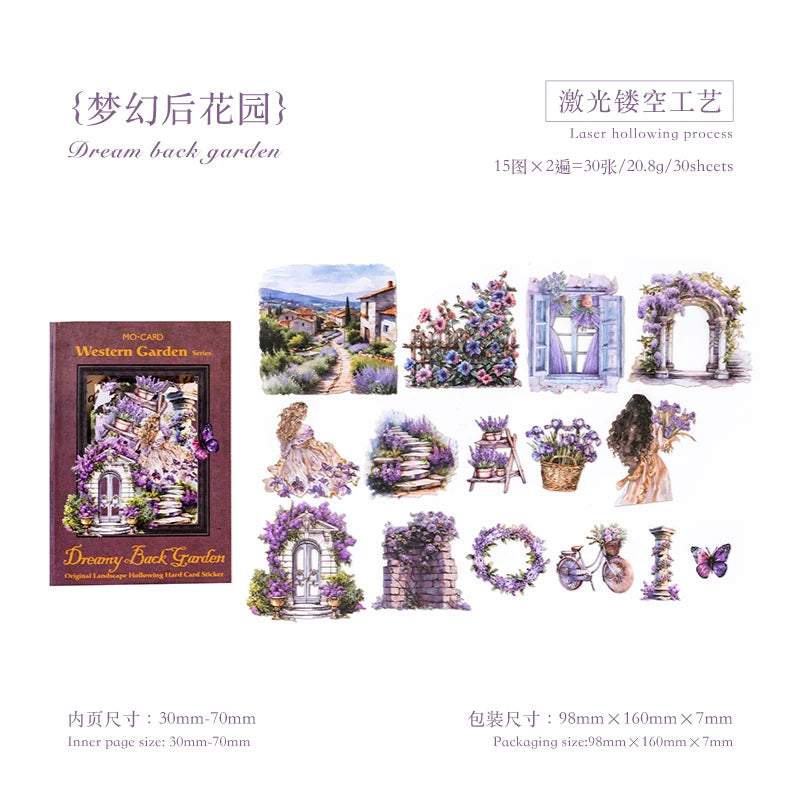 JIANQI 30 Sheets PET Landscape Stickers Four Seasons Scenery Decor handmade Scrapbooking Material Diary Album Craft Supplies