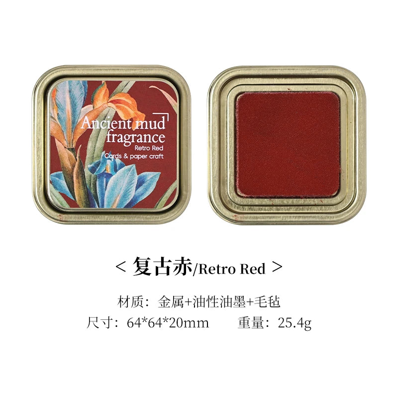 8 styles Retro Gothic Ink Pad Planner Handmade Scrapbook Student Supplies Self Ink Stamp Inkpad School Accessories Stationery