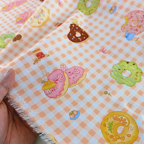 140x50cm 40s Cotton Dessert Cake Fabric Pastry Layout Background Cloth Children's ing Pajamas Dress Handmade
