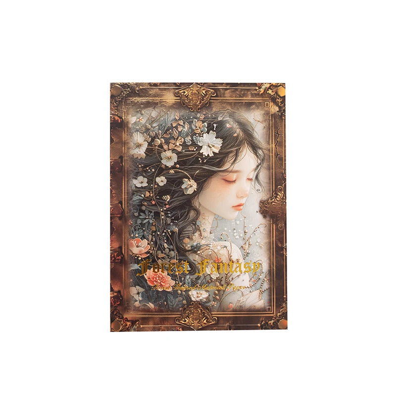 JIANQI 30 pcs Forest fantasy Series Material paper Decorative paper Diy Diary Album Scrapbooking Material Junk Journal Supplie