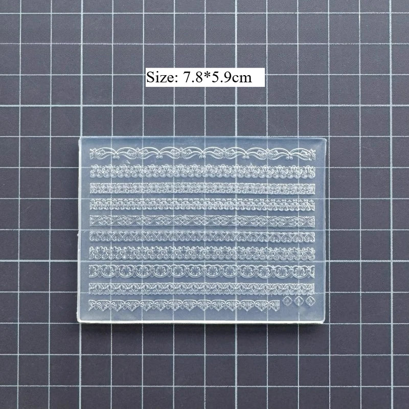 Lace relief patterns Chinese style patterns sweater texture silicone mold DIY Ultra-light clay doll Clothing Texture making tool