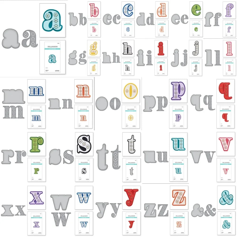 English Letters and Symbols Pop-Up Stand-Up Die Scrapbook Diary Decoration Stencil Embossing Template DIY Greeting Card Handmade