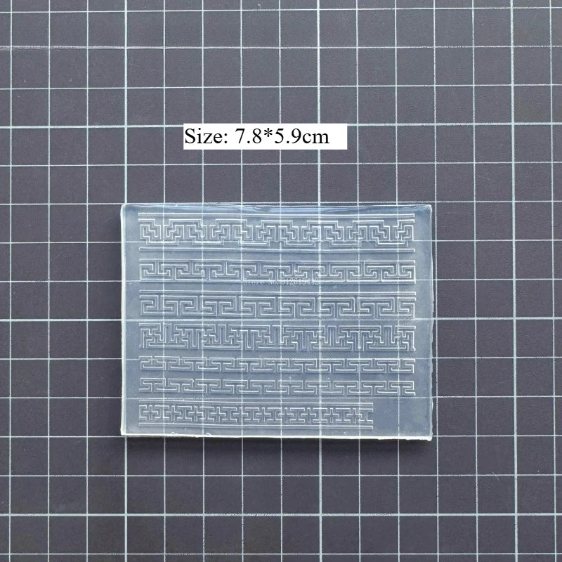 Lace relief patterns Chinese style patterns sweater texture silicone mold DIY Ultra-light clay doll Clothing Texture making tool