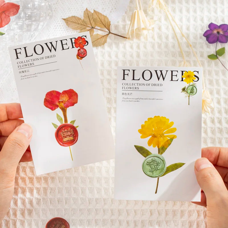 JIANQI 40pcs/pack Floral Stickers Kit Transparent PET Scrapbooking Materials DIY Junk Journal Aesthetics Sticker Stationary
