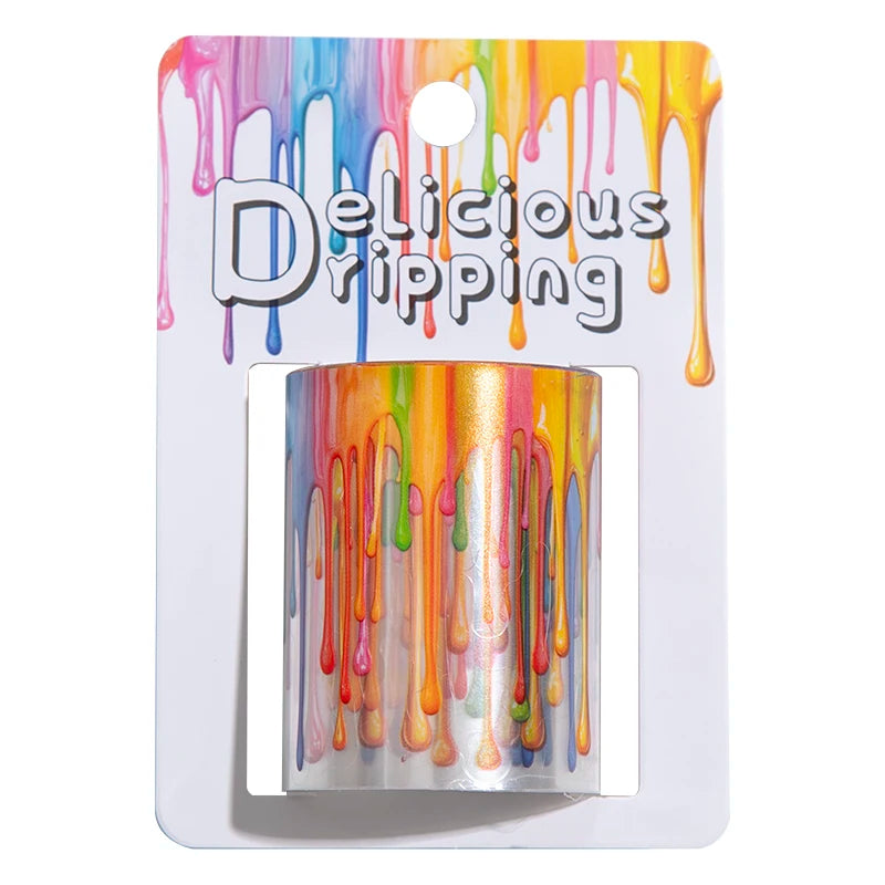 JIANQI 50mm*2m PET Delicious Dripping Tapes DIY Scrapbooking Decor Photo Album Collage Journalling Materials Aesthetics Stickers