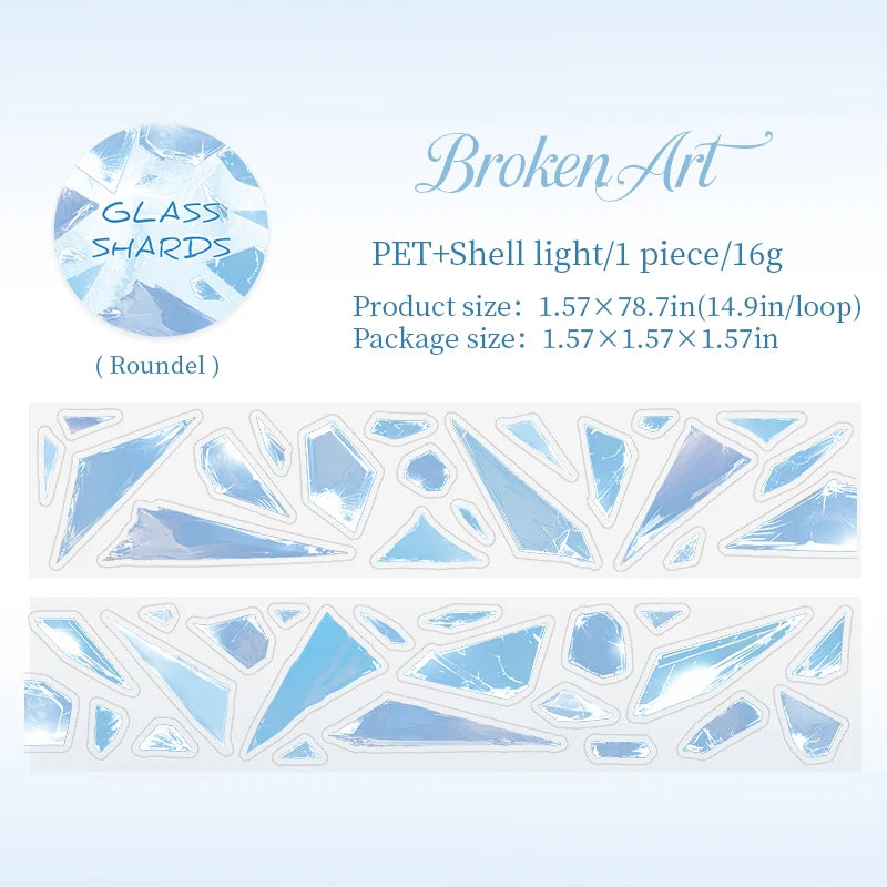 JIANQI 40mm*2m 1pc PET Tape Stickers Creativity Scrapbooking Hand Account Adhesive hand made Diy Junk Journal Craft Supplies
