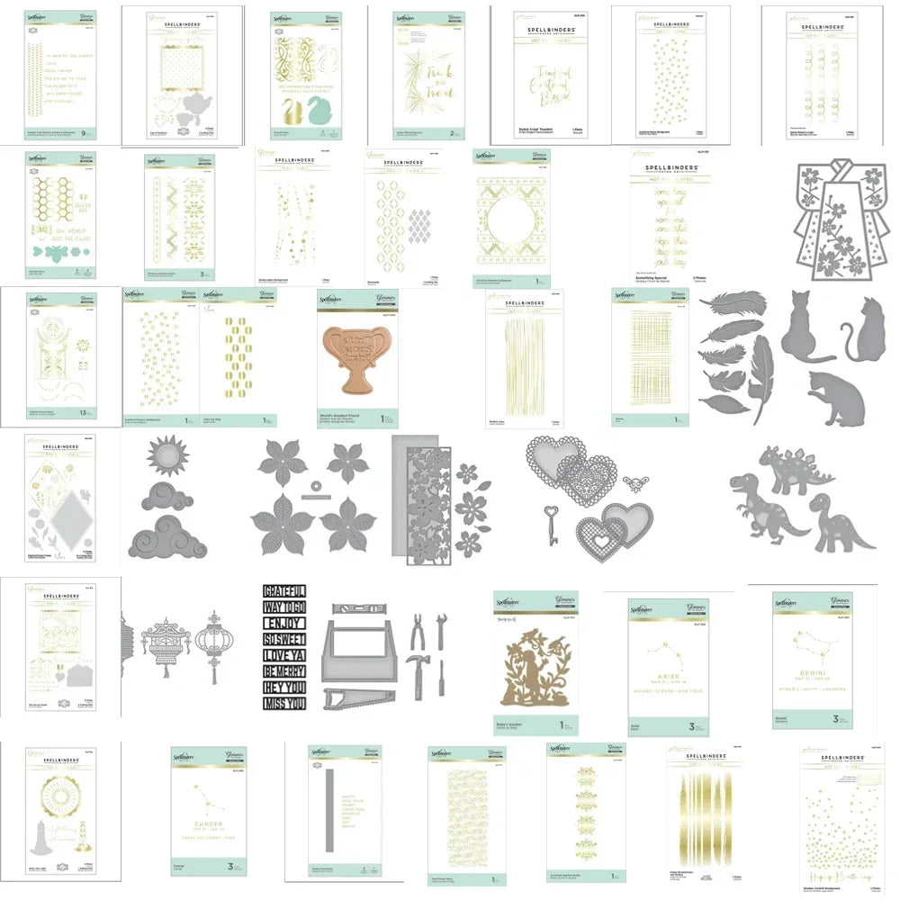 Flowers and Love Hot Foil 2025 NEW Cutting Dies Scrapbook Diary Decoration Stencil Embossing Template DIY Greeting Card Handmade