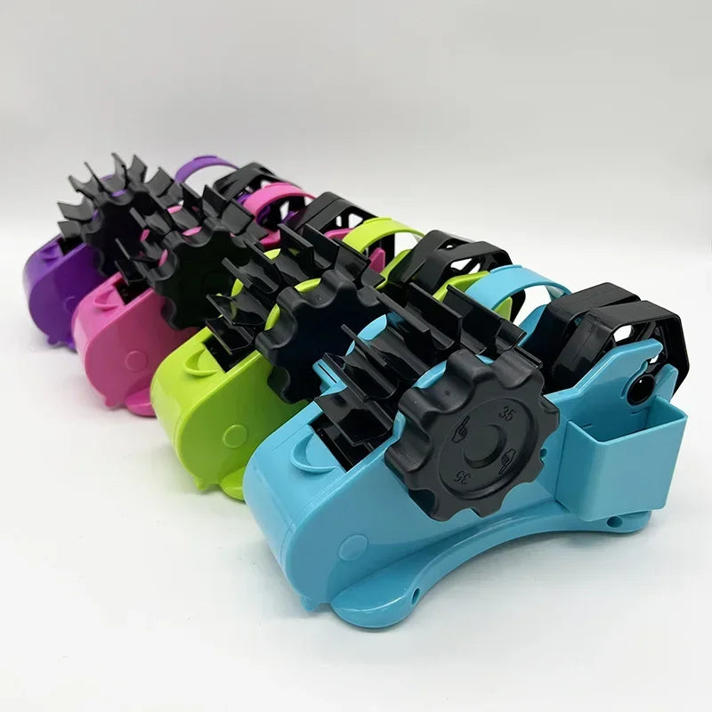Semi-Automatic Tape Dispenser Multi-roll Cutting Reusable Thermal Tape Dispenser with Compartment for Thermal Transfer Tape