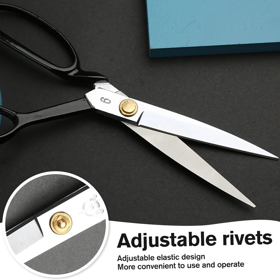 1Pcs Black Sewing Scissors Tailor Scissors Sharp Stainless Steel Needlework Embroidery Knitting Sewing Tool 8#/9#/10#/11#/12#