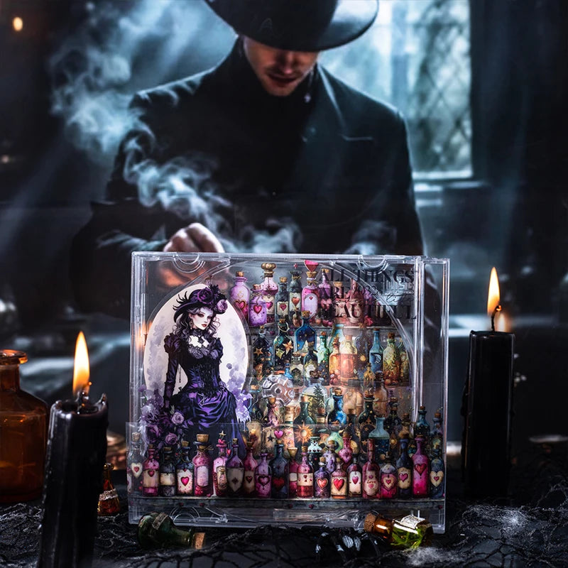 40mm*2m PET Tape Witch's Potion Bottle Stickers DIY Scrapbooking Hand Account Adhesive hand made Diy Junk Journal Craft Supplies