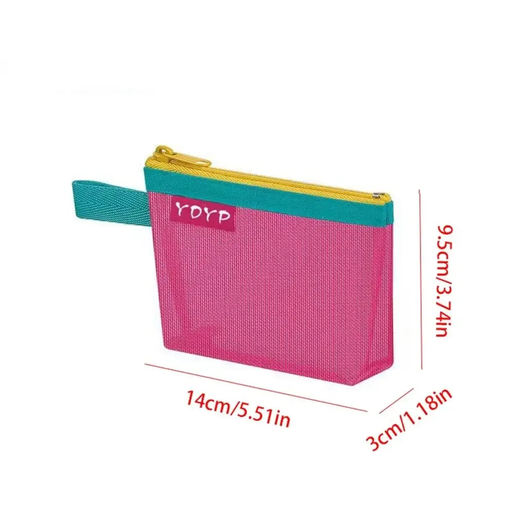 Mesh Storage Bags, Zipper Pouches, Travel Portable Lipstick Bags ID Credit Card Holder Small Coin Purse