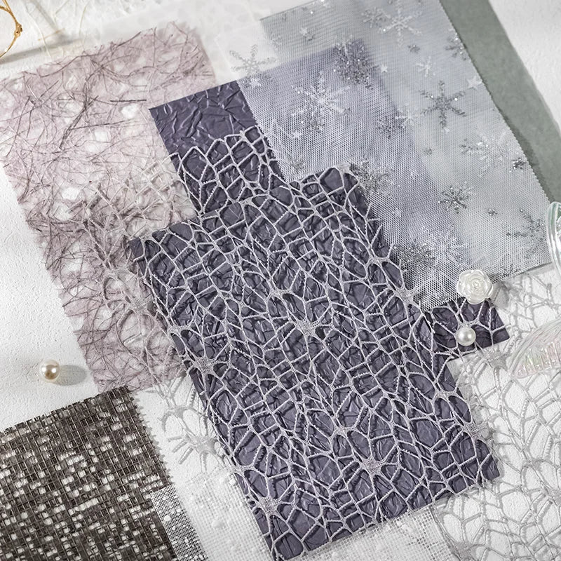 16pcs Vintage Mixed materials Lace paper Scrapbook Materials DIY Photo Album Collage Journal Creative Stationery Material paper