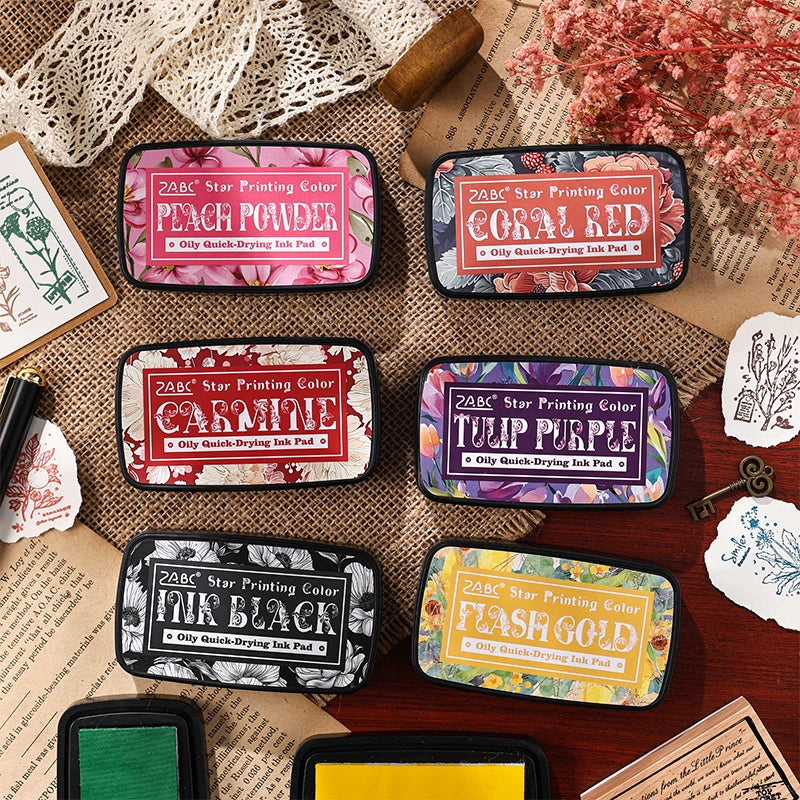 Colorfull Multicolor Ink Pad Planner Stamps Art Scrapbook Student Supplies Self Ink Stamp Inkpad School Accessories Stationery