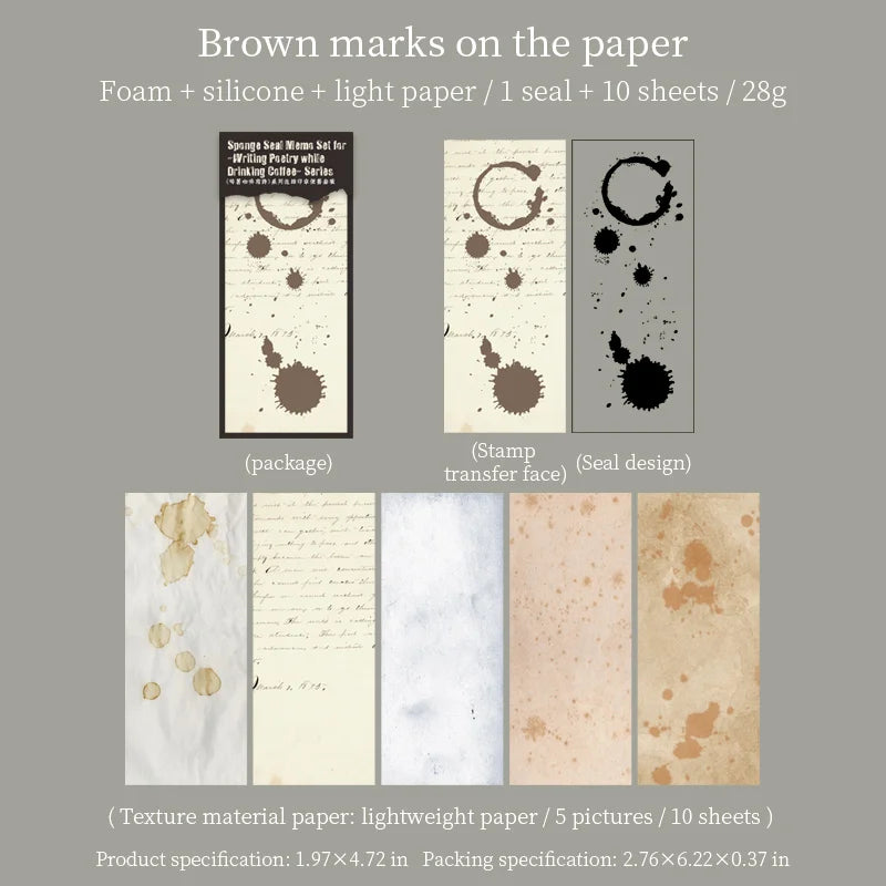 11 pcs Retro old style foam Stamps Scrapbooking Deco DIY Craft Standard Wooden Stamps Set Material paper