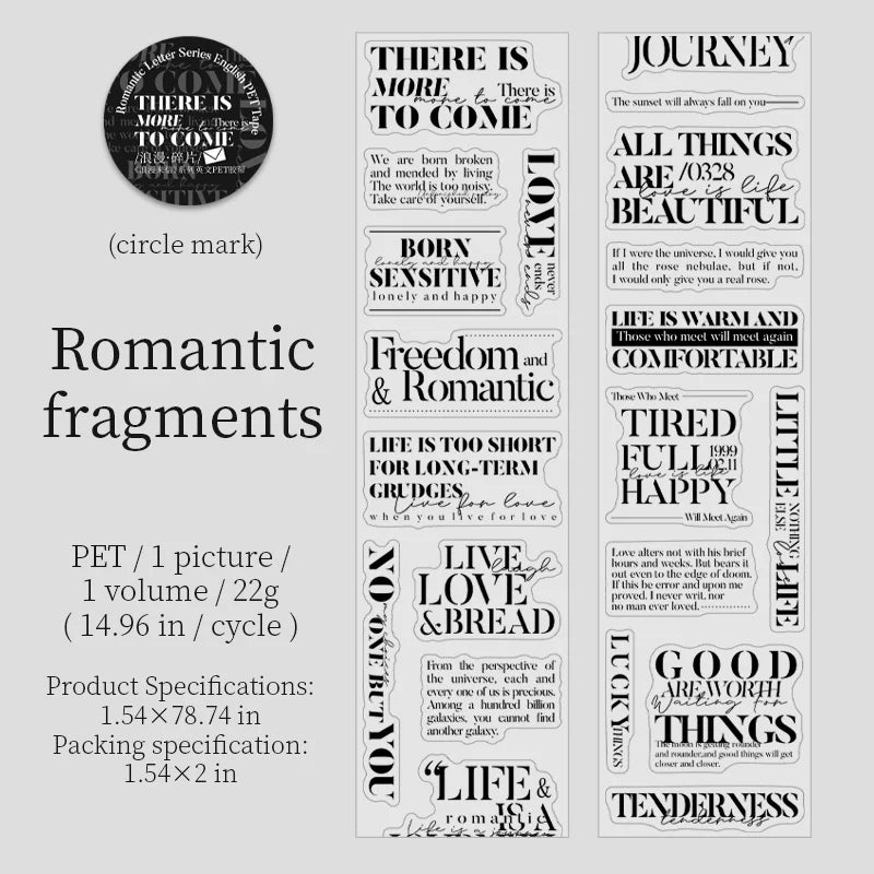 JIANQI 5cm*2m 1 roll PET Tape Creativity Decorative Diary Album Scrapbooking material Masking tape Junk Journal Supplies