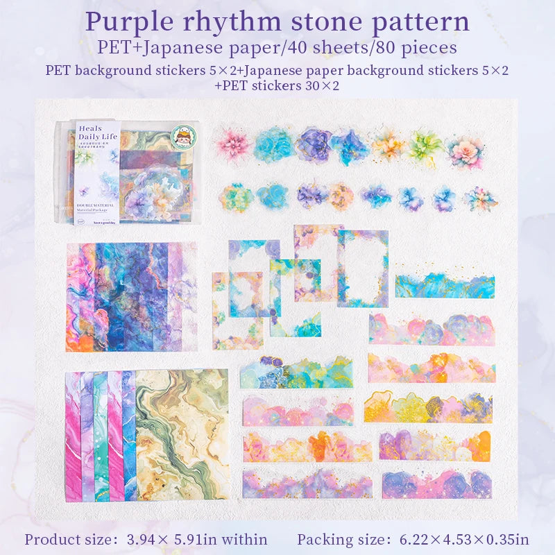 JIANQI 80pcs Vintage Stickers Set Diy Scrapbooking material Labels paper for Journal notebook Planner hand made Craft Supplies