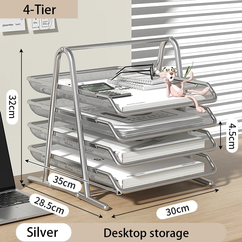 3 Tier Mesh Desk Organizers,Office Supplies Organizer,Desk Organizer Tray,File Storage,Mesh Paper Tray,File Organizer Tray