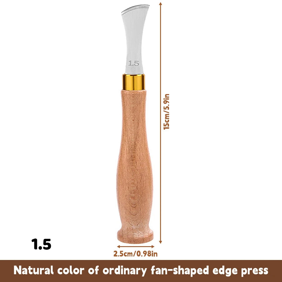 Zxiixz 1Pcs Leather Edge Crimper Shallow Slot Edge Linear Edge Device Edge Creaser Stainless Steel Leather Crimoping Tool