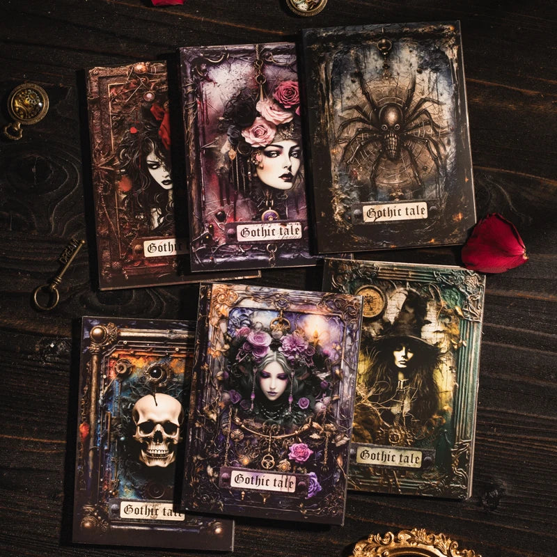 JIANQI 30 pcs/pack Gothic tale Materials Paper Decorative Diy Diary Album Scrapbooking material junk journal supplies