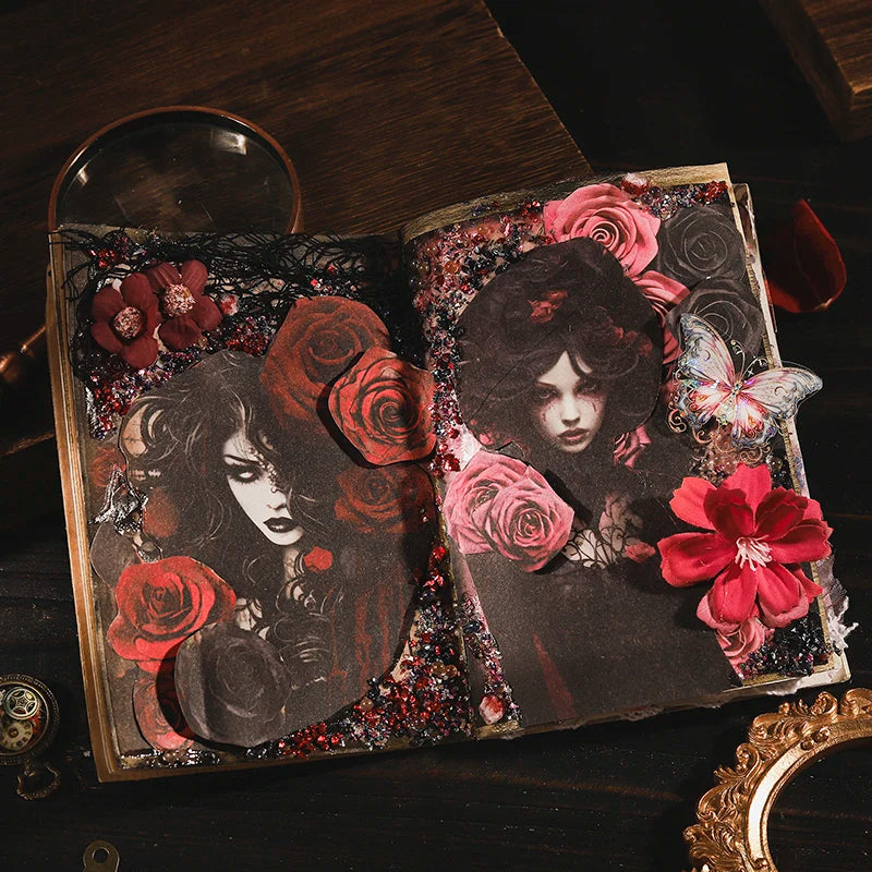 JIANQI 30 pcs/pack Gothic tale Materials Paper Decorative Diy Diary Album Scrapbooking material junk journal supplies