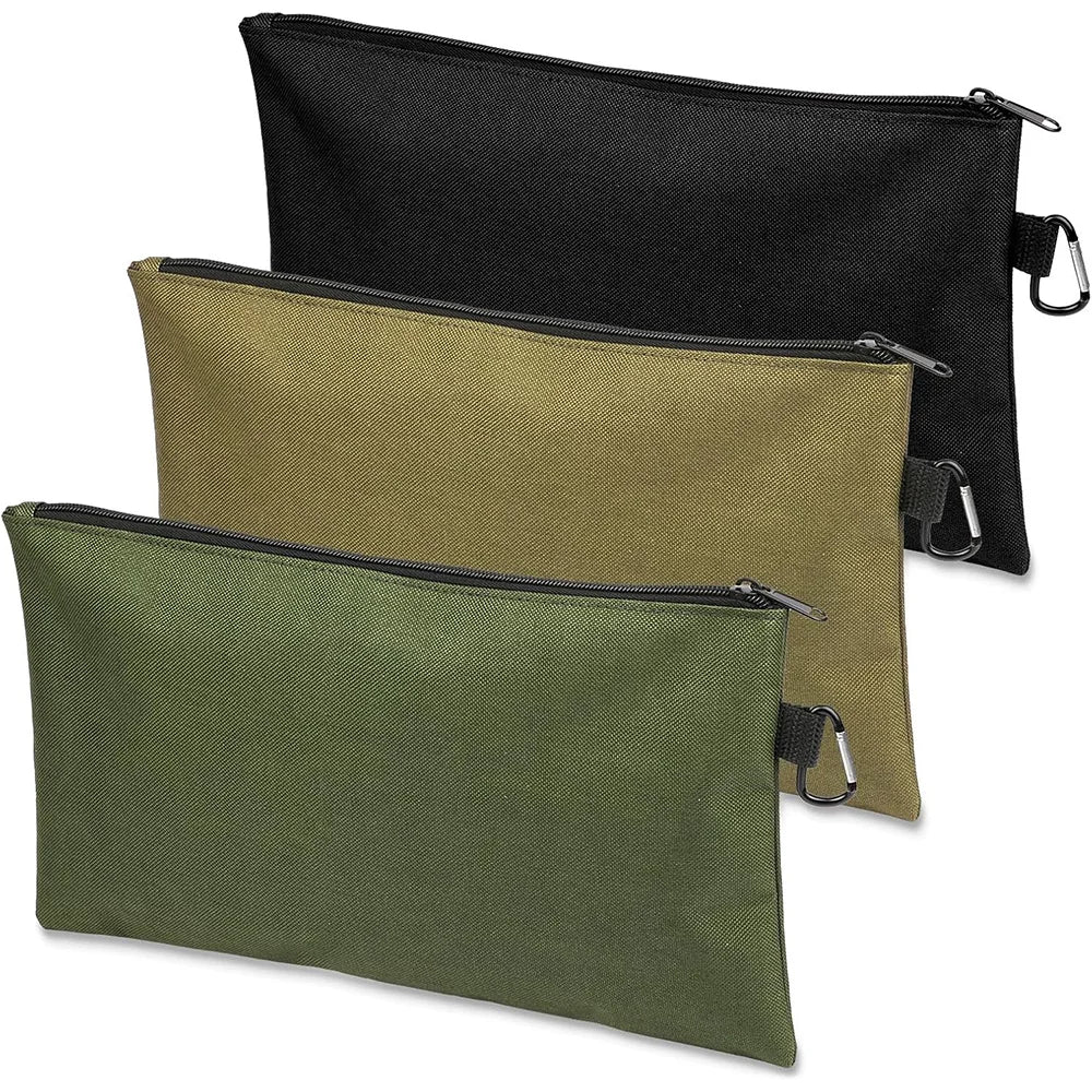 Waterproof Tool Bag Zipper Pouch Multi-Function Bag Wear-Resistant Tool Organizers for Camping Woodworking Electrician Gardening