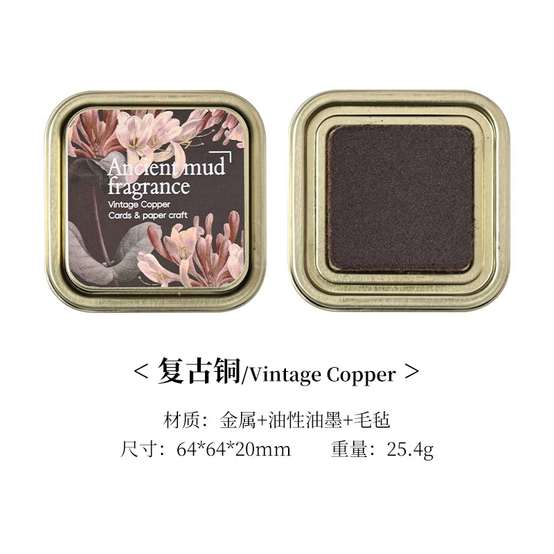 8 styles Retro Gothic Ink Pad Planner Handmade Scrapbook Student Supplies Self Ink Stamp Inkpad School Accessories Stationery