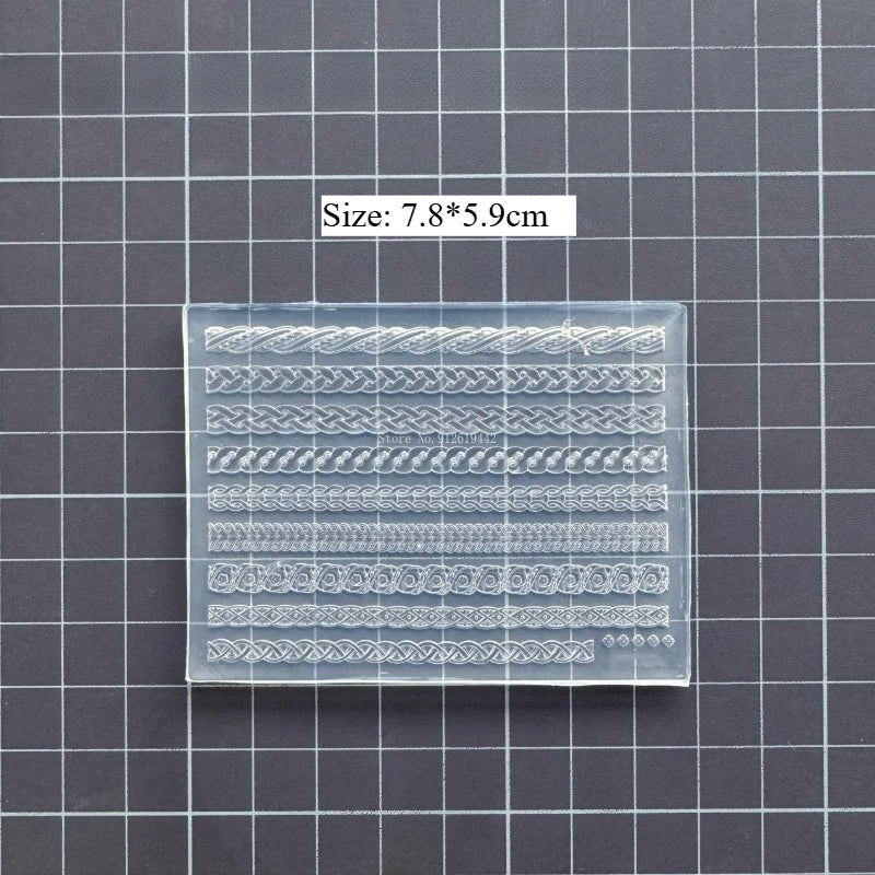 Lace relief patterns Chinese style patterns sweater texture silicone mold DIY Ultra-light clay doll Clothing Texture making tool