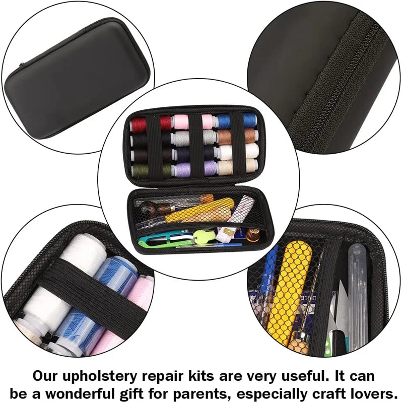 Upholstery Repair Leather Sewing Kit for Shoes Sofa Tent Carpet Leather Craft DIY Seam Ripper Sewing Thread Needle
