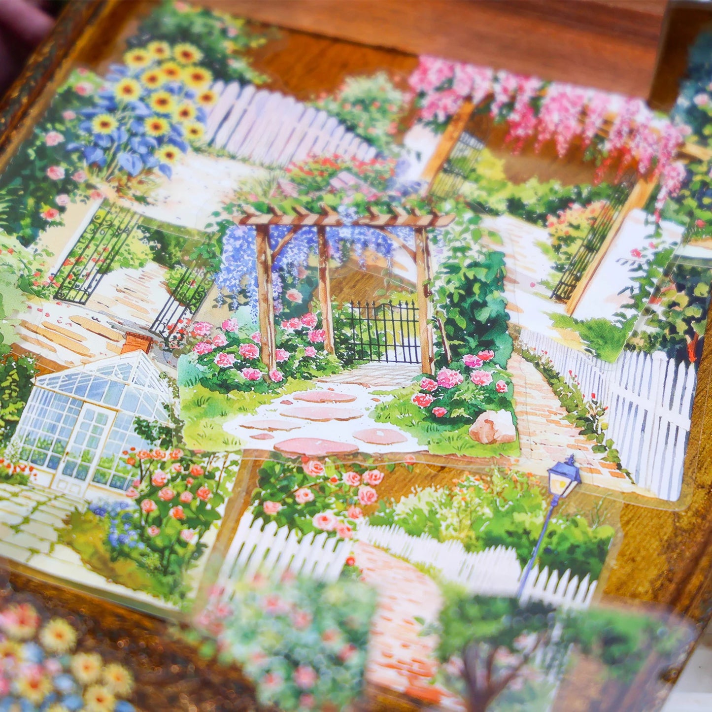 JIANQI 30 pcs Small town scenery Decorative PET Stickers Scrapbooking Label Diary Stationery Album Phone Cup Journal Plann