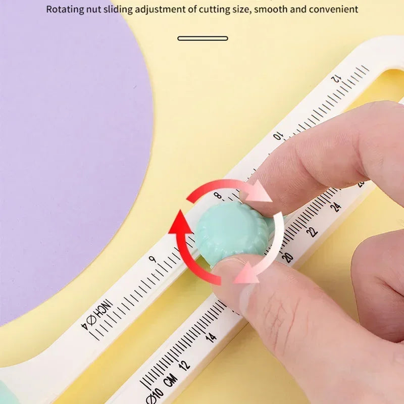 Plastic 2-20cm Circle Paper Cutter Multifunctional Craft Cutting Tools Paper Scrapbooking Cards Cutters For Home Study Offices
