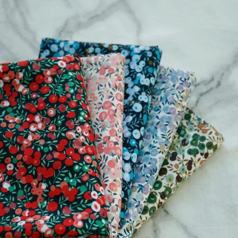 145x50cm Pastoral Floral Poplin Cotton Fabric DIY Children's Wear Cloth Make Bedding Quilt Decoration Home