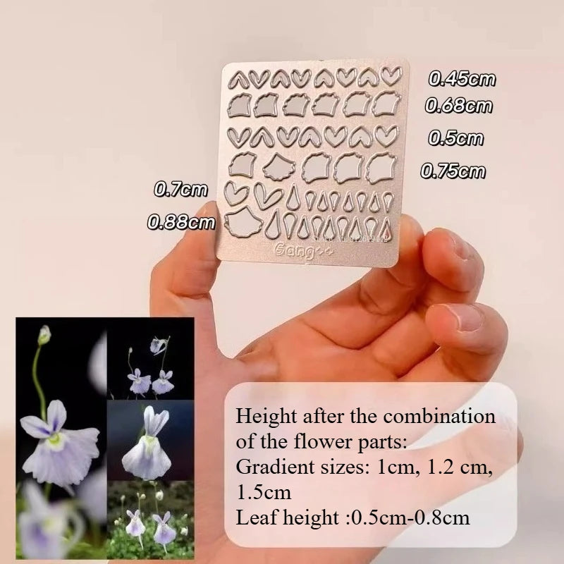 Ultra-light Clay Simulation Plant and Flower Leaves and Petals Shapes Carbon Steel Cutting Mold DIY Doll Decoration Making Tools