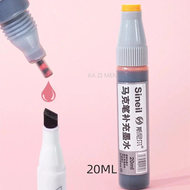 168 colors Marker Rehydration General Marker Rehydration Liquid Alcohol Oily Ink School Supplies Art Supplies Acrylic Paints