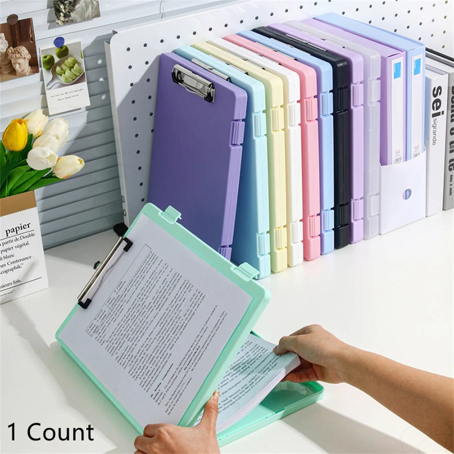 1pc Multi-Functional A4 Clipboard Document Holder - File Organizer with Sturdy Acrylic Board Clip for Office, School