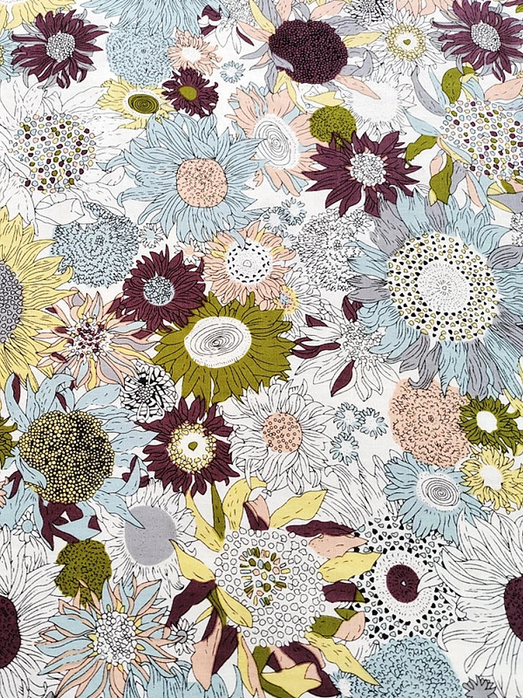 145x50cm Pastoral Floral Poplin Cotton Fabric DIY Children's Wear Cloth Make Bedding Quilt Decoration Home