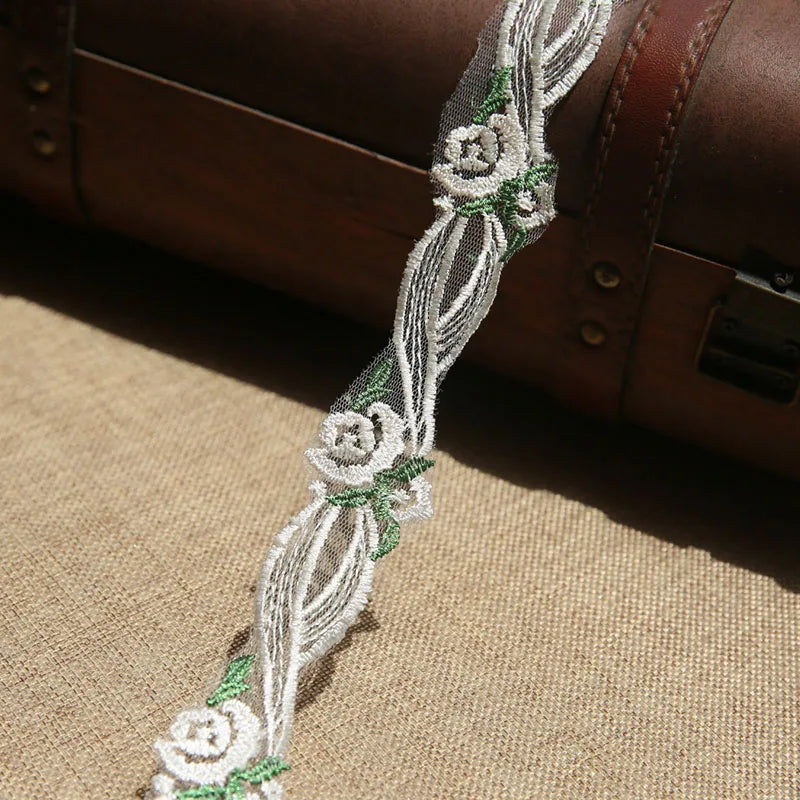 1Y Handmade Lace Ribbon Fabric Lace Trimmings for Sewing Accessories Wedding Decoration DIY Craft Supplies