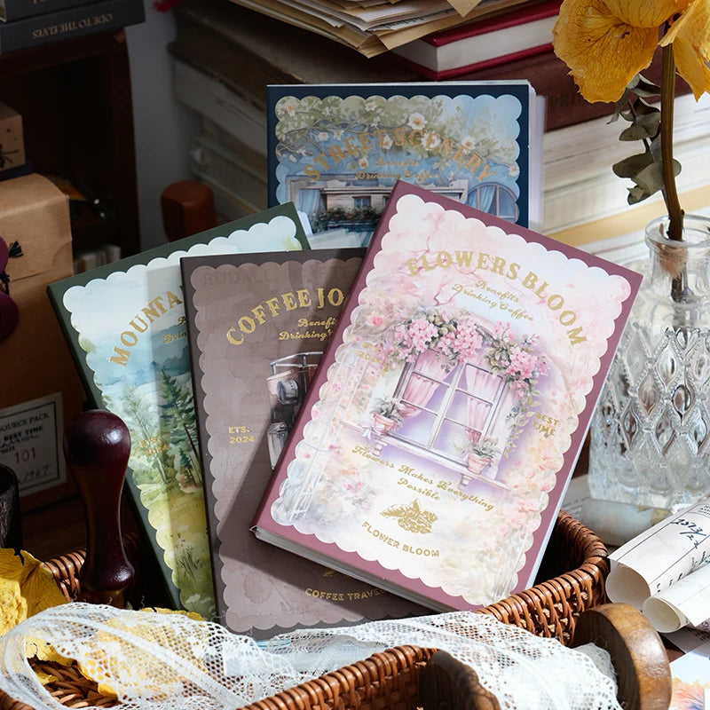 JIANQI 54pcs Wind Is Coming series Decoration material sticker Diary Album Scrapbooking material sticker Junk Journal Supplies