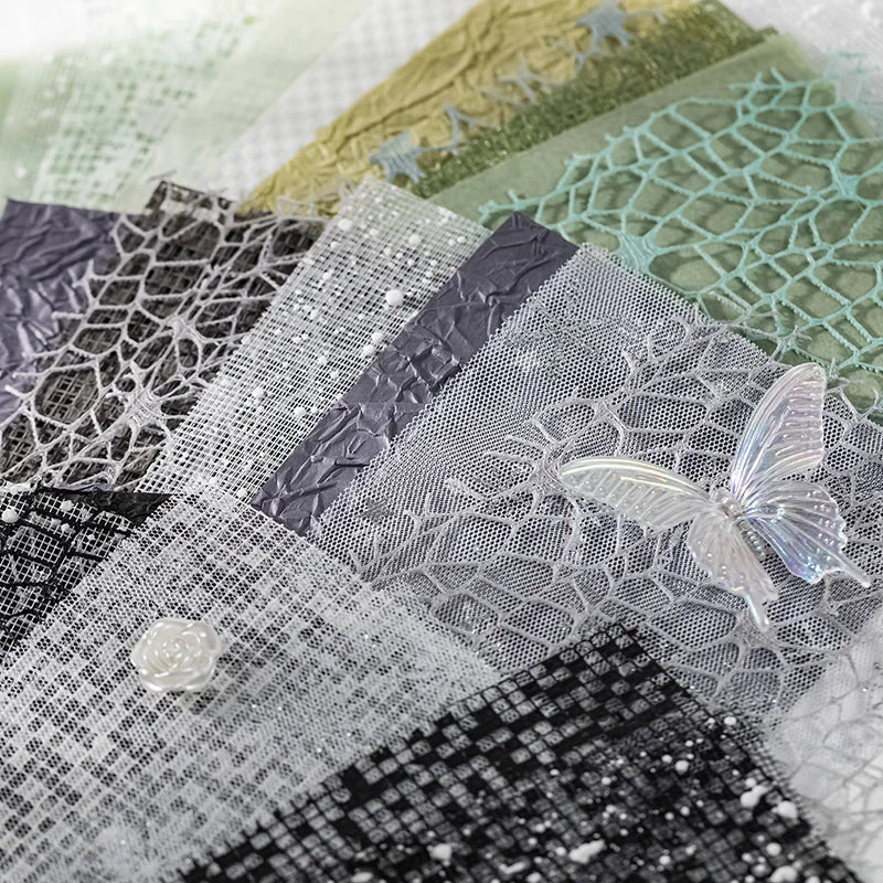 16pcs Vintage Mixed materials Lace paper Scrapbook Materials DIY Photo Album Collage Journal Creative Stationery Material paper