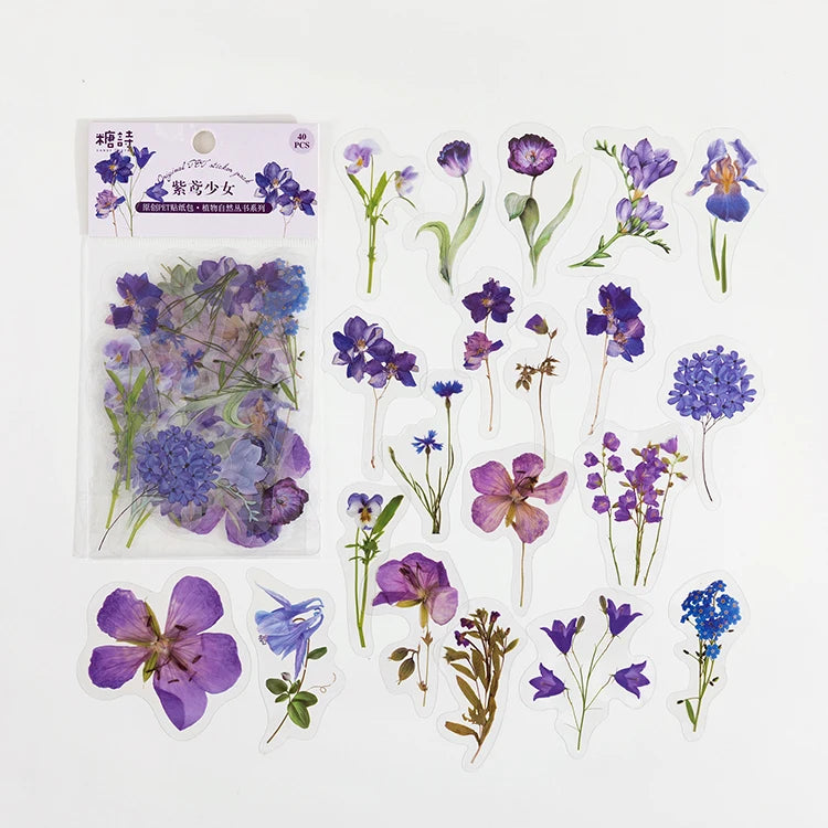Natural plant collection Green Leaf Decorative PET Stickers Scrapbooking Label Diary Stationery Album Phone Cup Journal Planner
