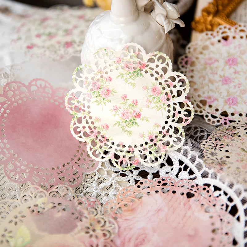 20 pcs/lot INS lace material paper Decorative Scrapbooking Diary Album hand made Collage material Background paper