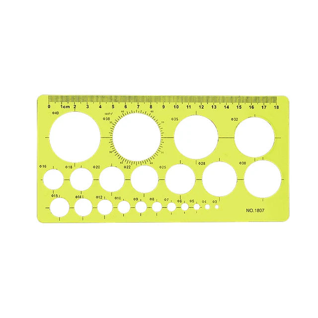 1Pcs 18cm Drawing Stencil Mechanical Ruler DIY Quilling Ruler Rulers Round Template Circle Size Template Ellipse Drafting