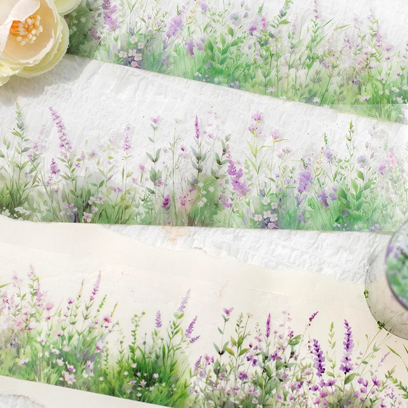 50mm*2m PET Grass Plant landscaping Tapes Stickers Scrapbooking Hand Account Adhesive hand made Diy Junk Journal Craft Supplies